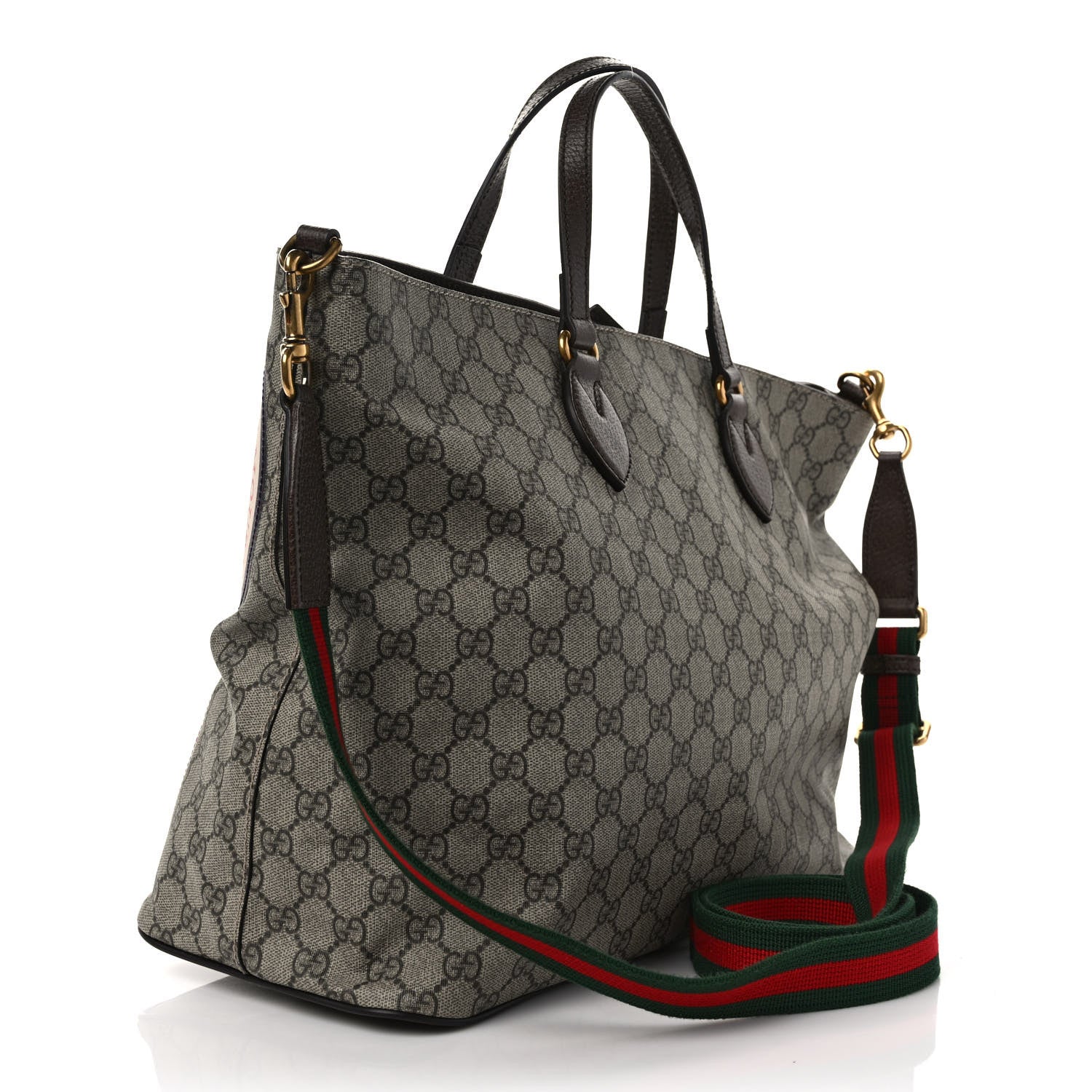Gucci Soft GG Supreme Monogram Courrier Medium Crossbody Tote Beige New Acero 3 of 9