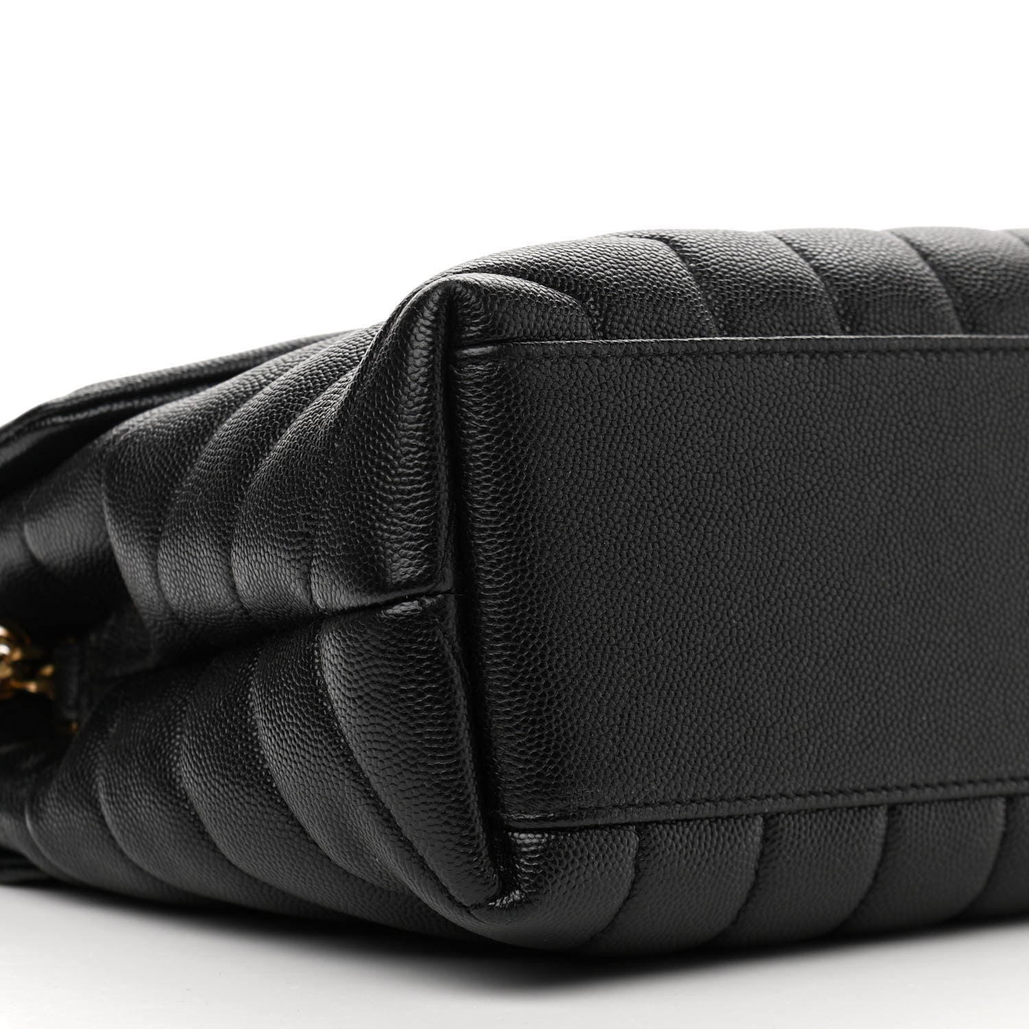 Saint Laurent Grain de Poudre Calfskin Y Quilted Monogram Small Loulou Chain Satchel Black 9 of 10