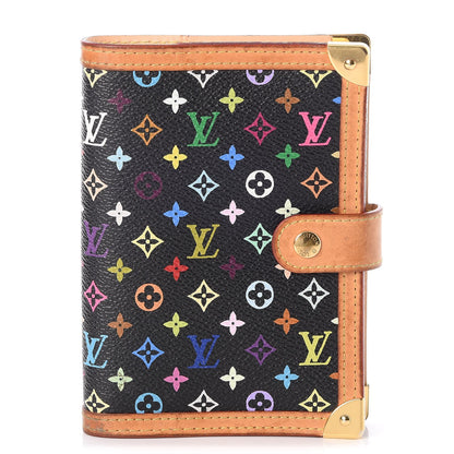 Louis Vuitton Monogram Multicolor Small Ring Agenda Cover Black 1 of 8