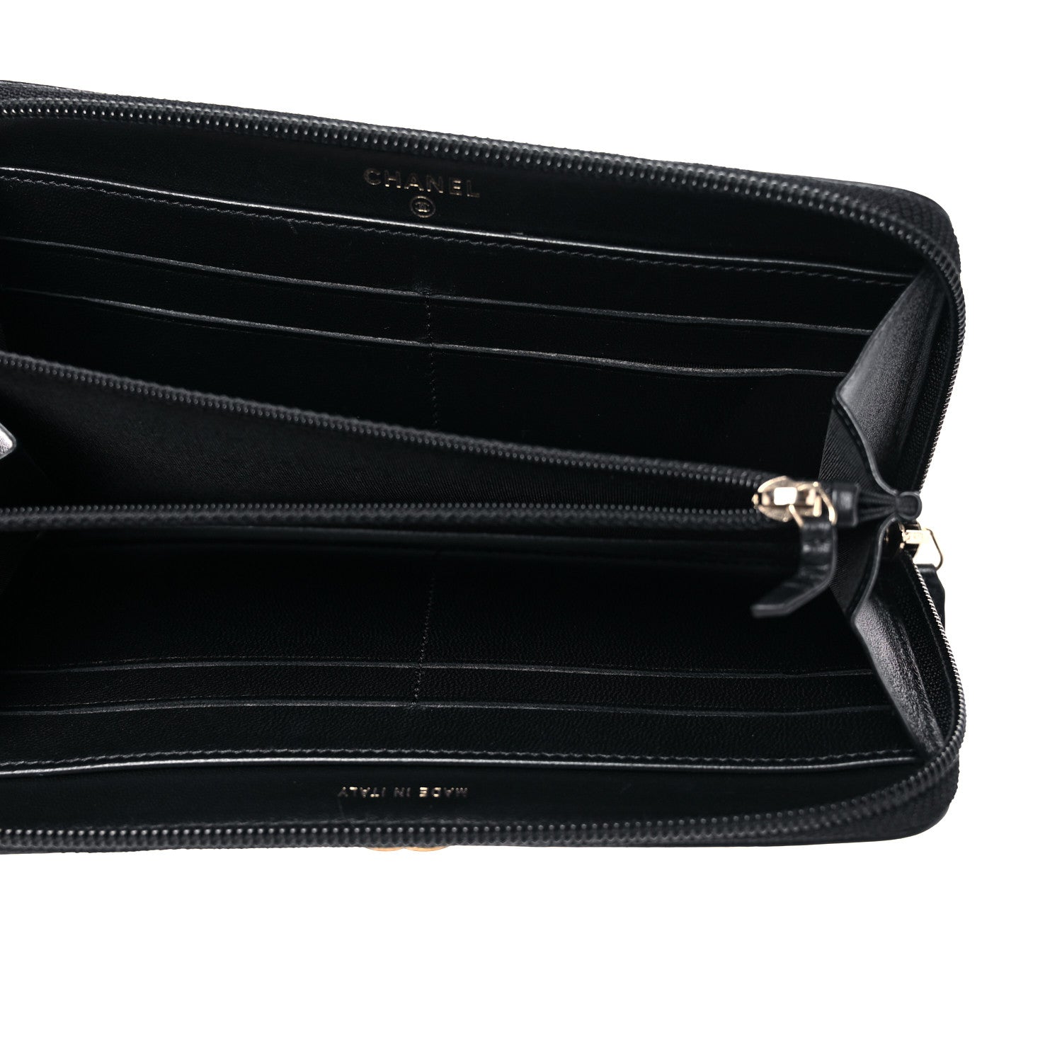 Chanel Lambskin Quilted Boy Zip Around Wallet Black 5 of 16