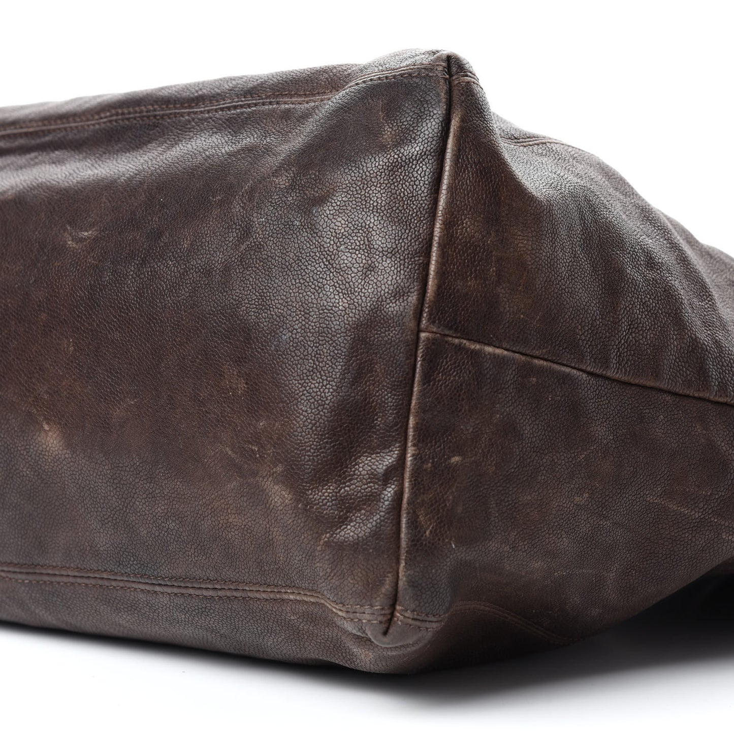 Distressed Caviar XL Coco Cabas Brown