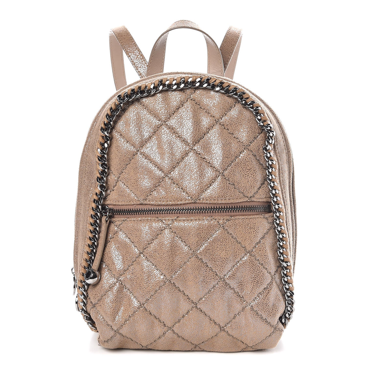 Stella McCartney Shaggy Deer Quilted Mini Falabella Backpack Taupe 1 of 13