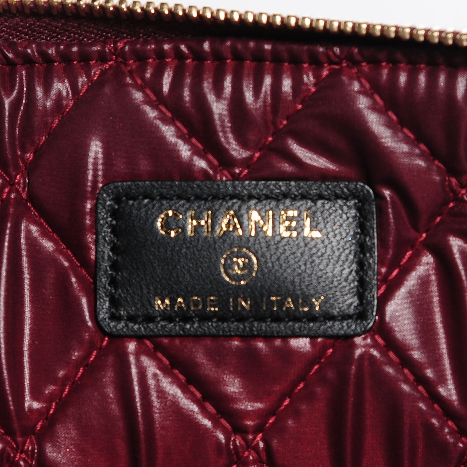 Chanel Lambskin Quilted Large Cosmetic Case Black 6 of 7