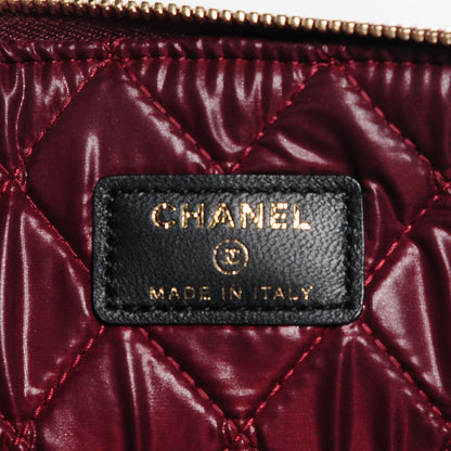 Chanel Lambskin Quilted Large Cosmetic Case Black 6 of 7