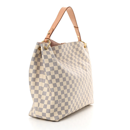 Louis Vuitton Damier Azur Graceful MM Rose Ballerine 3 of 11