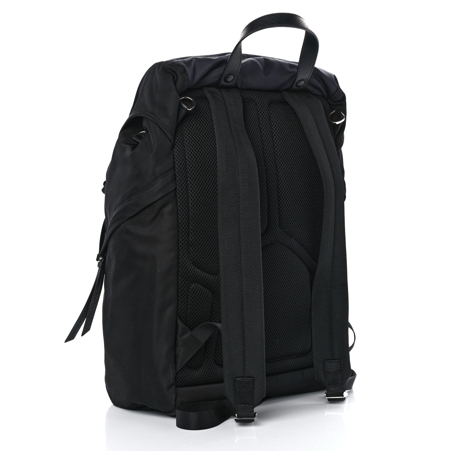 Prada Re-Nylon Saffiano Camouflage Print Logo Double Buckle Backpack Blue 2 of 10