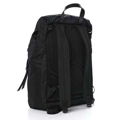 Prada Re-Nylon Saffiano Camouflage Print Logo Double Buckle Backpack Blue 2 of 10