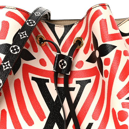 Louis Vuitton Monogram Giant Crafty NeoNoe MM Creme Rouge Black 7 of 9