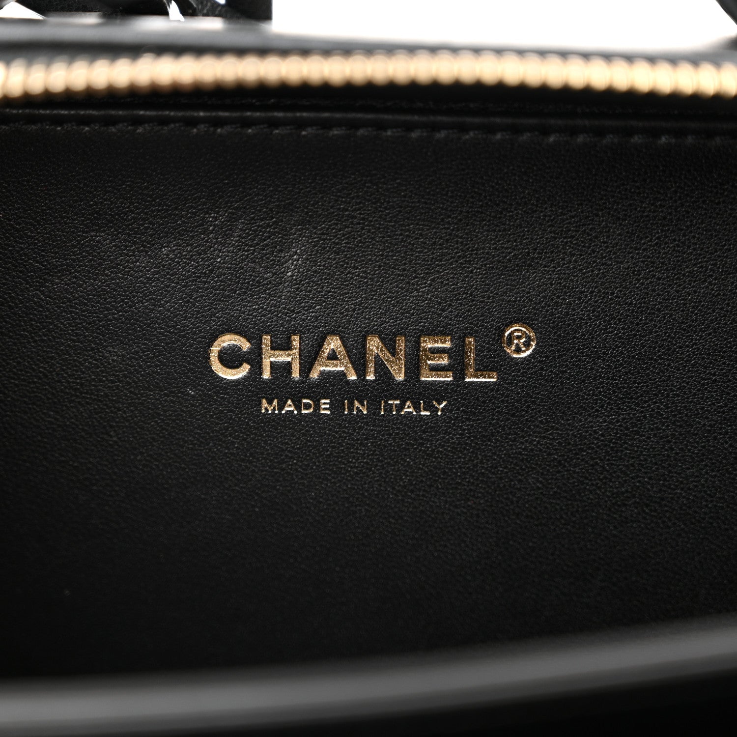 Chanel Goatskin Quilted Small CC Filigree Vanity Case Black 6 of 11