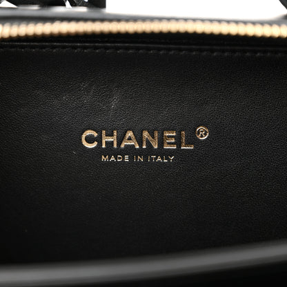 Chanel Goatskin Quilted Small CC Filigree Vanity Case Black 6 of 11