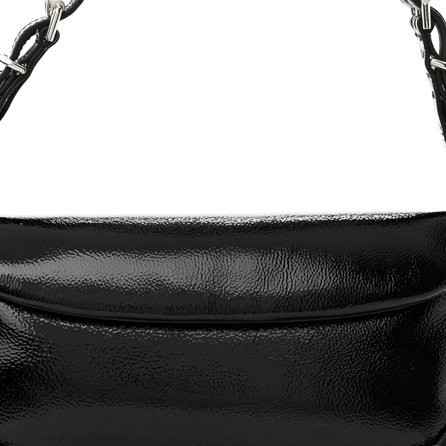 Patent Calfskin Small P'tit Voyou Bag Black