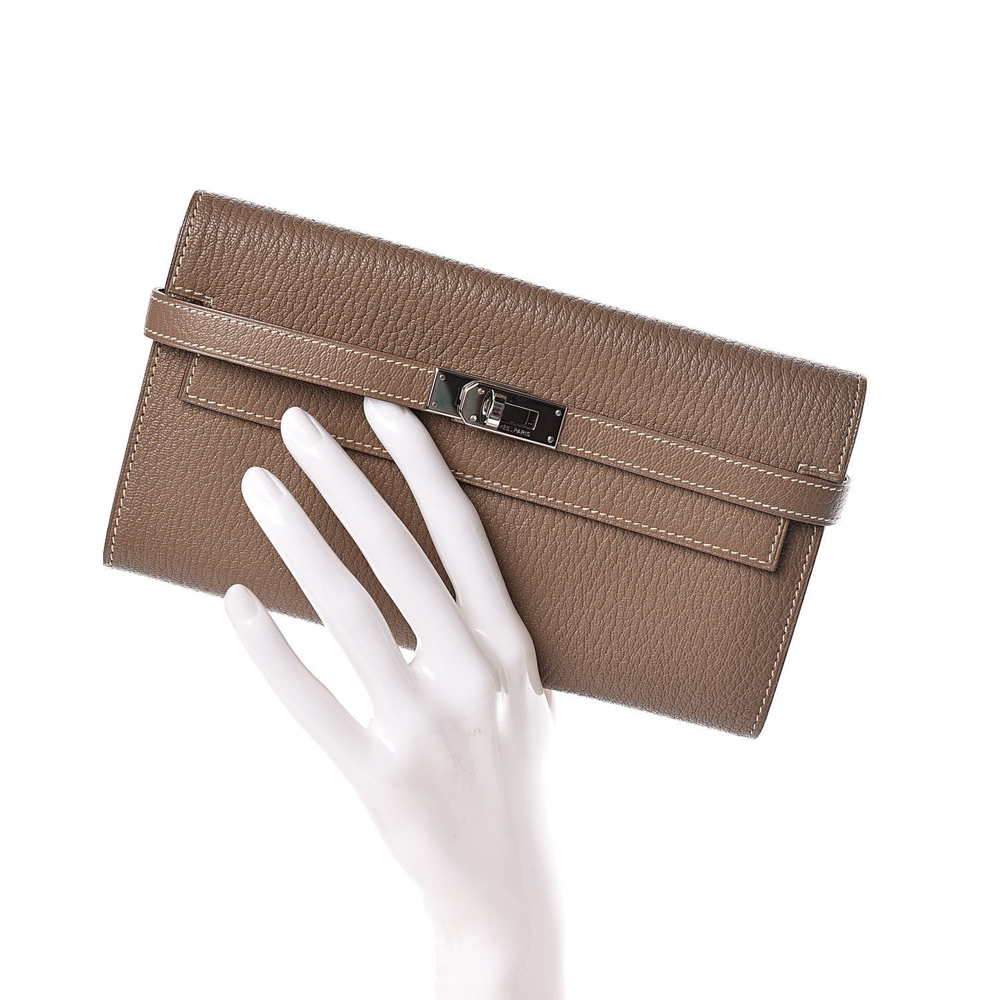 Chevre Mysore Kelly Longue Wallet Etoupe