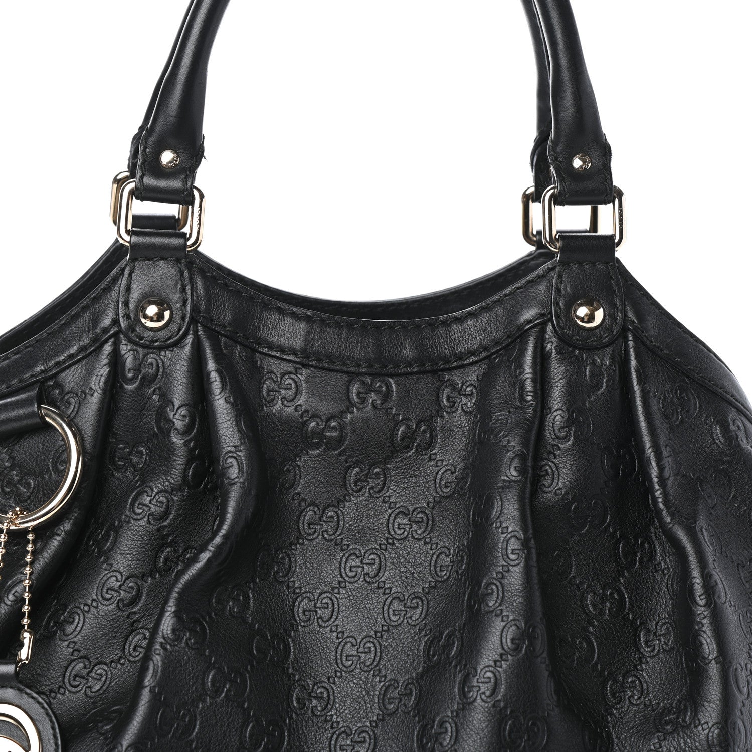 Gucci Guccissima Medium Sukey Tote Black 7 of 9