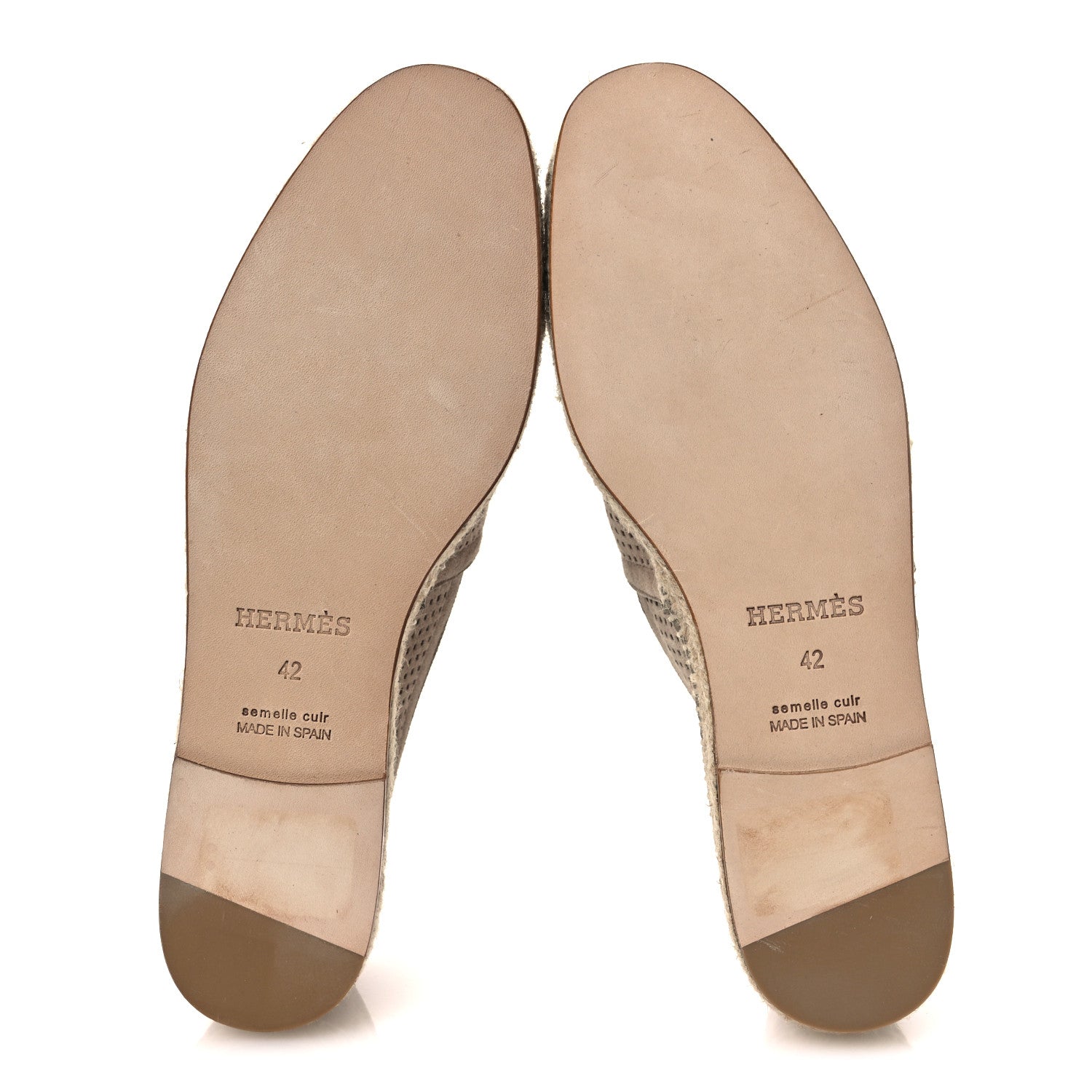Hermes Suede Goatskin Mens Enrique Espadrilles 42 Beige Sable 7 of 11