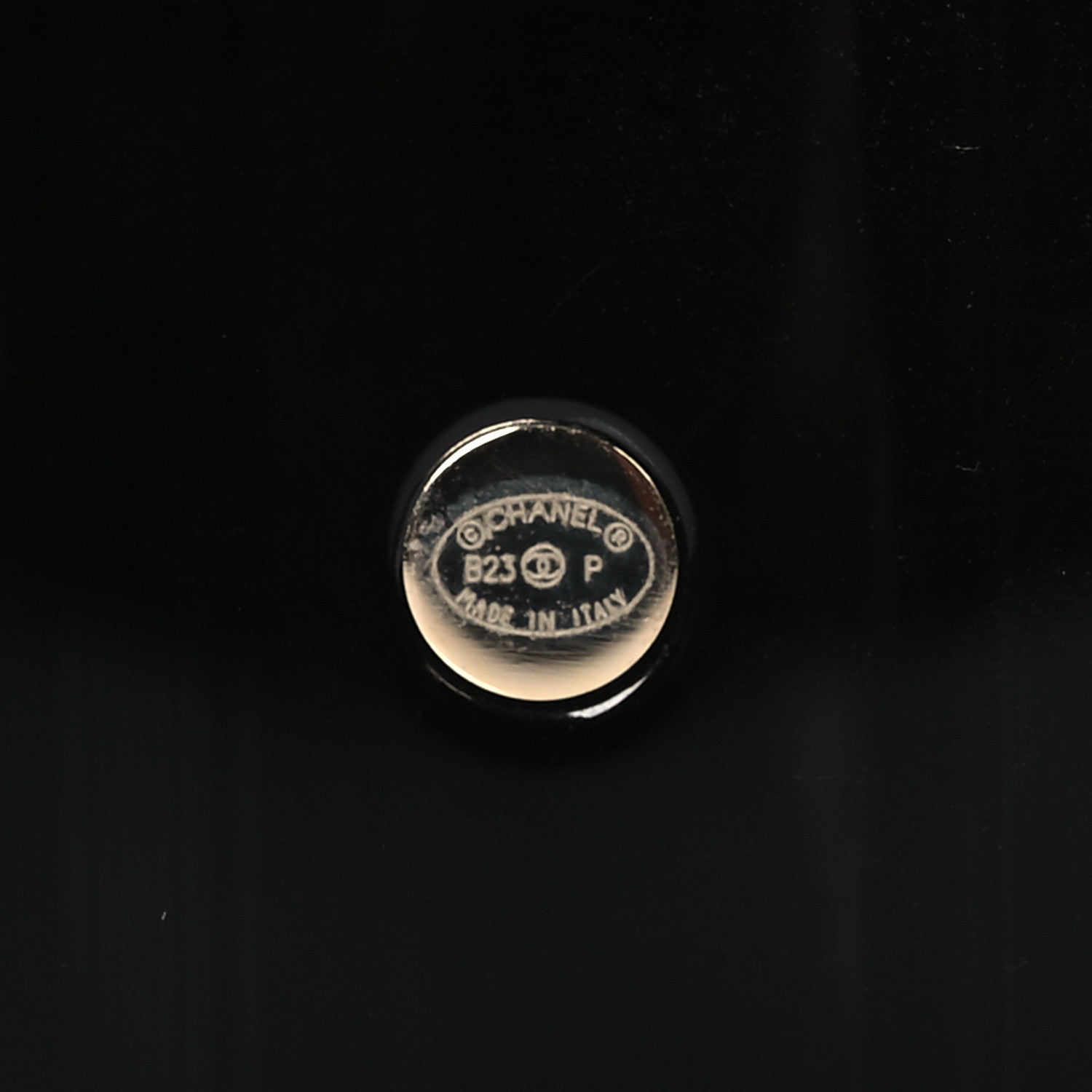 Chanel Resin Crystal Lambskin CC Cuff Black 5 of 6