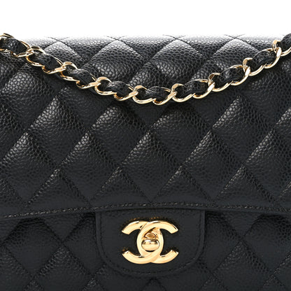 Chanel Caviar Quilted Medium Double Flap Black 8 of 11
