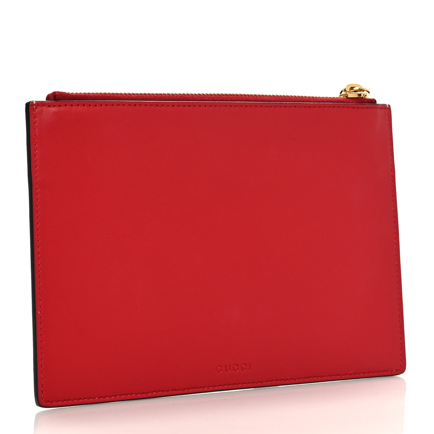 Gucci GG Supreme Monogram Blooms Small Zip Pouch Beige Blue Hibiscus Red 3 of 8