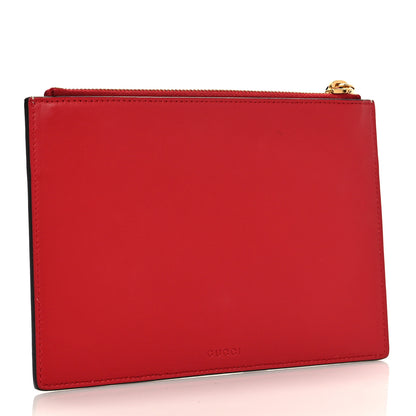 Gucci GG Supreme Monogram Blooms Small Zip Pouch Beige Blue Hibiscus Red 3 of 8