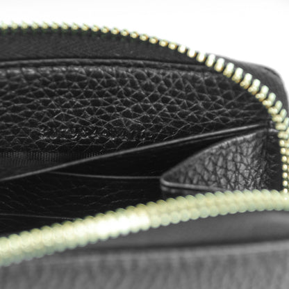 Gucci Pebbled Calfskin Bamboo Tassel Zip Around Wallet Black 7 of 7