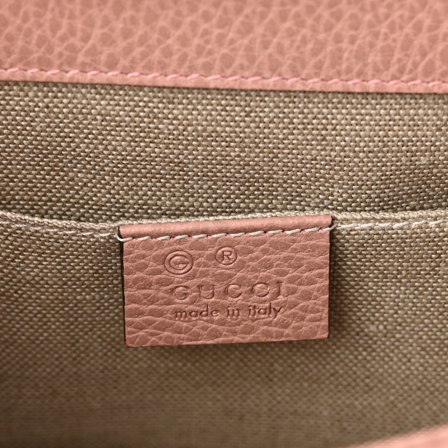 Gucci Dollar Calfskin Small Interlocking G Shoulder Bag Soft Pink 6 of 10