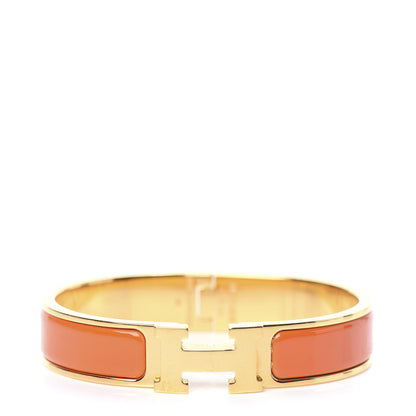 Hermes Enamel Narrow Clic Clac H Bracelet PM Orange 1 of 4