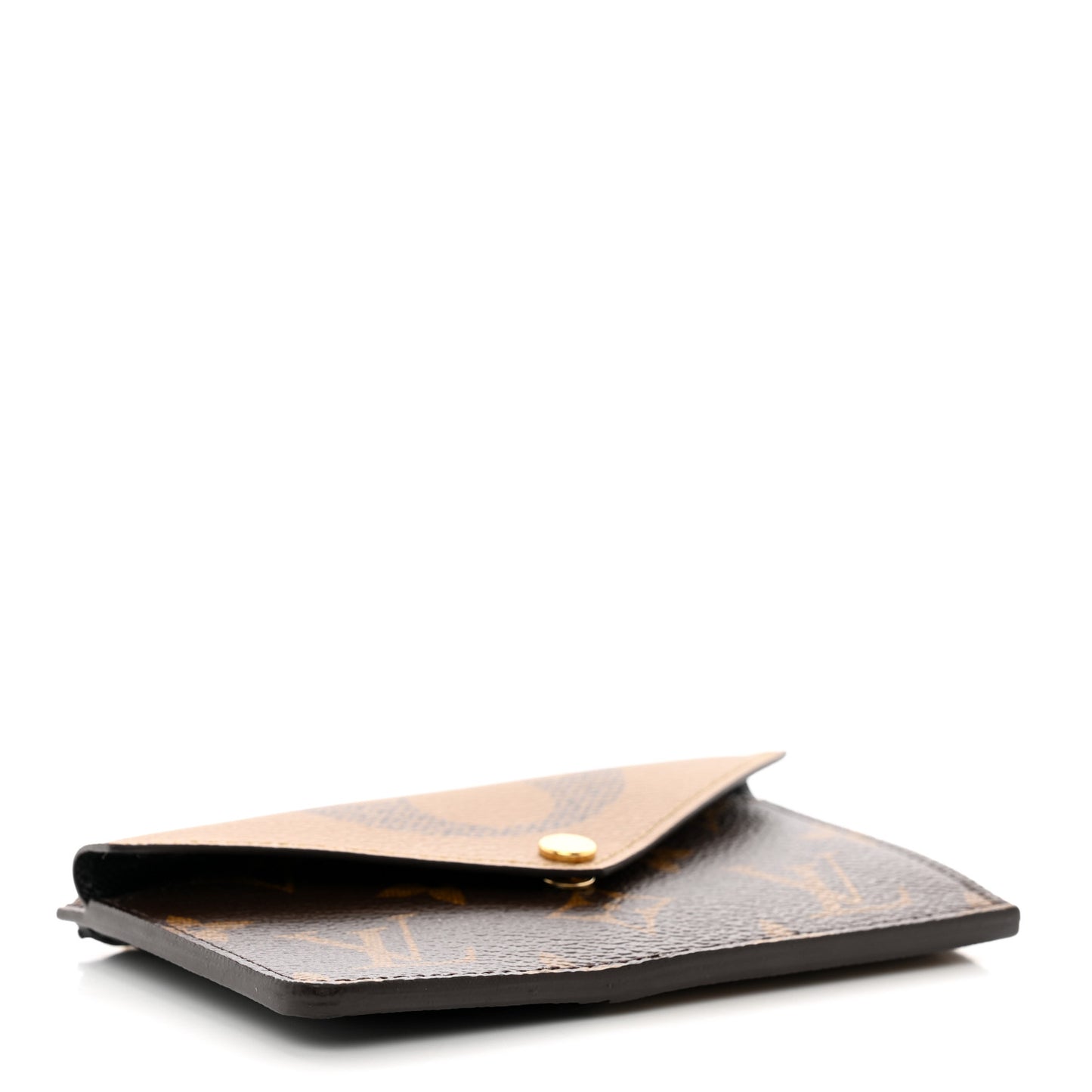 Reverse Monogram Recto Verso Card Holder Brown
