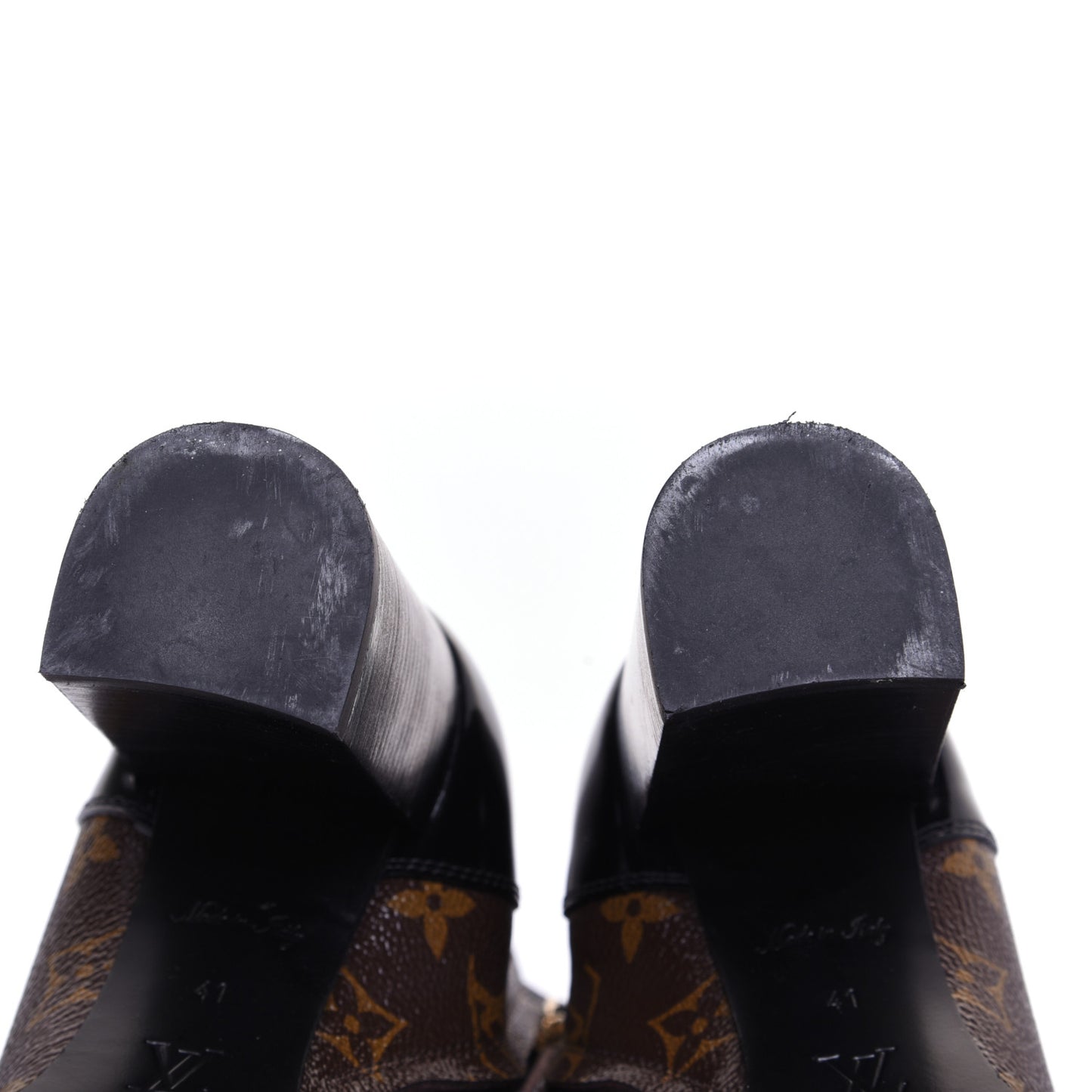 Patent Calfskin Monogram Star Trail Ankle Boots 41 Black