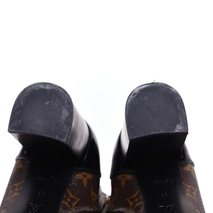 Louis Vuitton Patent Calfskin Monogram Star Trail Ankle Boots 41 Black 11 of 13