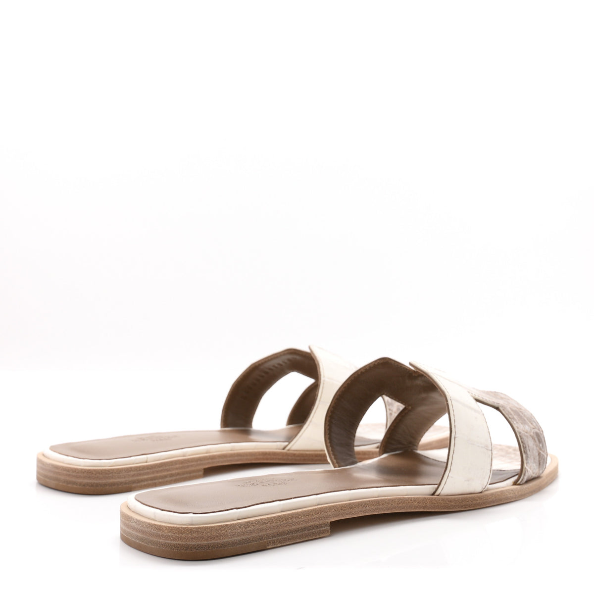 Matte Niloticus Crocodile Himalaya Oran Sandals 36 Blanc 40