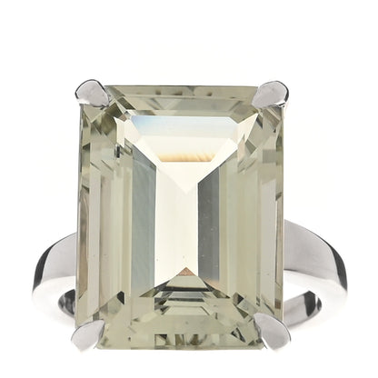Tiffany Sterling Silver Prasiolite Sparklers Cocktail Ring 47 4 1 of 5