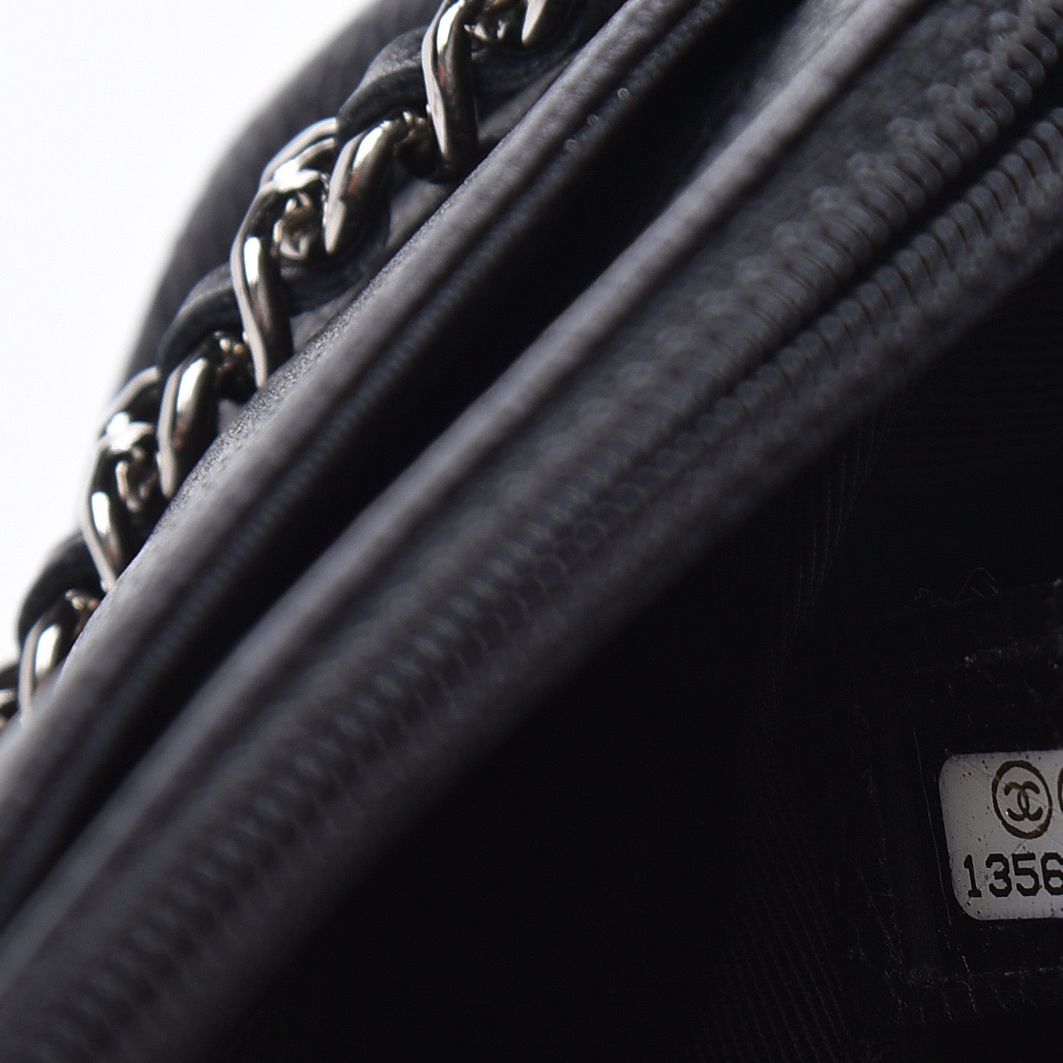 Chanel Caviar Half Moon Wallet On Chain WOC Black 8 of 11