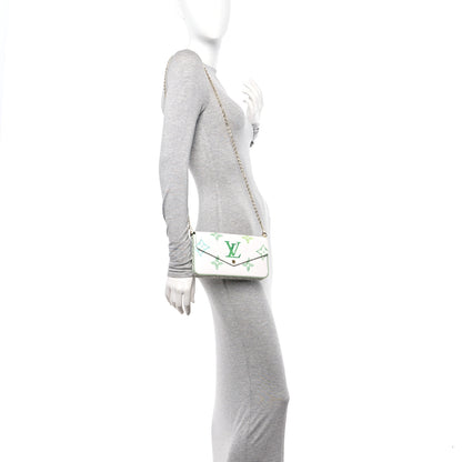 Louis Vuitton Monogram Giant By The Pool 2.0 Felicie Pochette Chain Wallet Jade Green 2 of 15