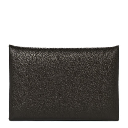 Hermes Evercolor Calvi Card Case Graphite 1 of 11
