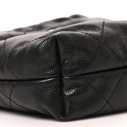 Chanel Shiny Caviar Quilted Monochrome Mini Chanel 22 Black 8 of 9