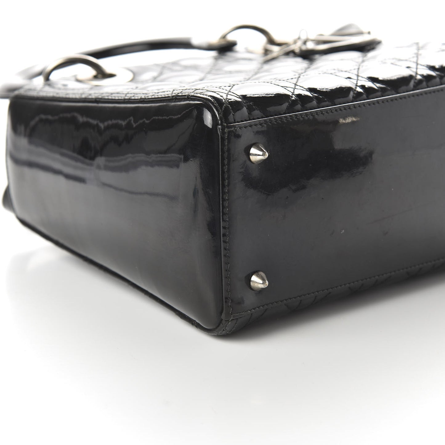 Patent Cannage Medium Lady Dior Black