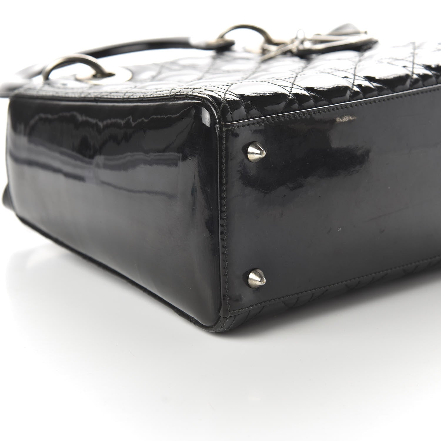 Christian Dior Patent Cannage Medium Lady Dior Black 7 of 11
