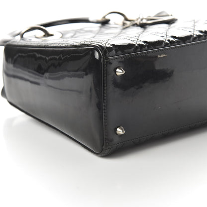 Christian Dior Patent Cannage Medium Lady Dior Black 7 of 11