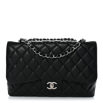 Chanel Caviar Quilted Jumbo Single Flap Black 1 of 10