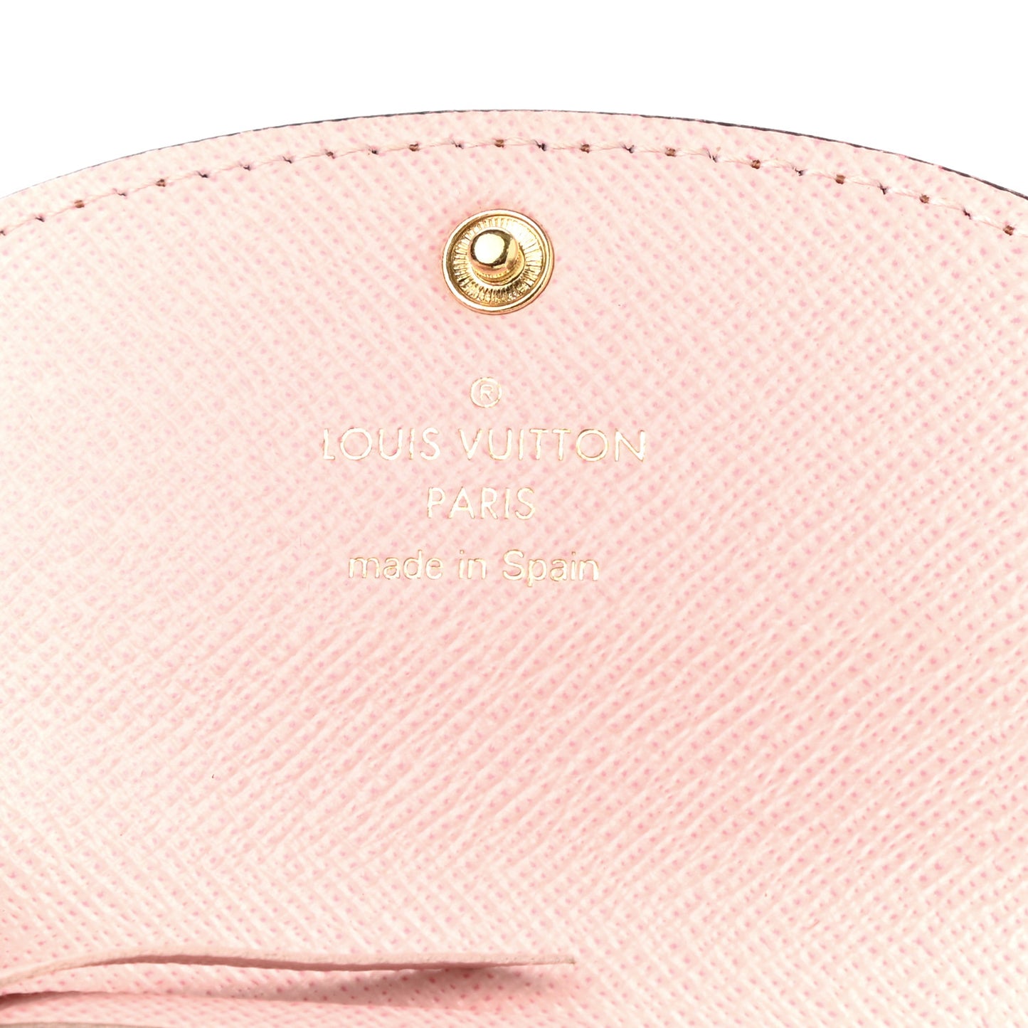 Damier Ebene Rosalie Coin Purse Rose Ballerine
