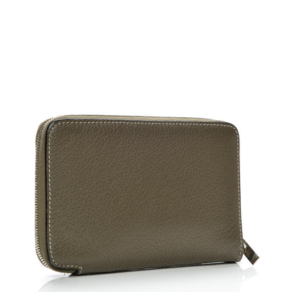Celine Drummed Calfskin Zip Around Multifunction Wallet Souris 3 of 8