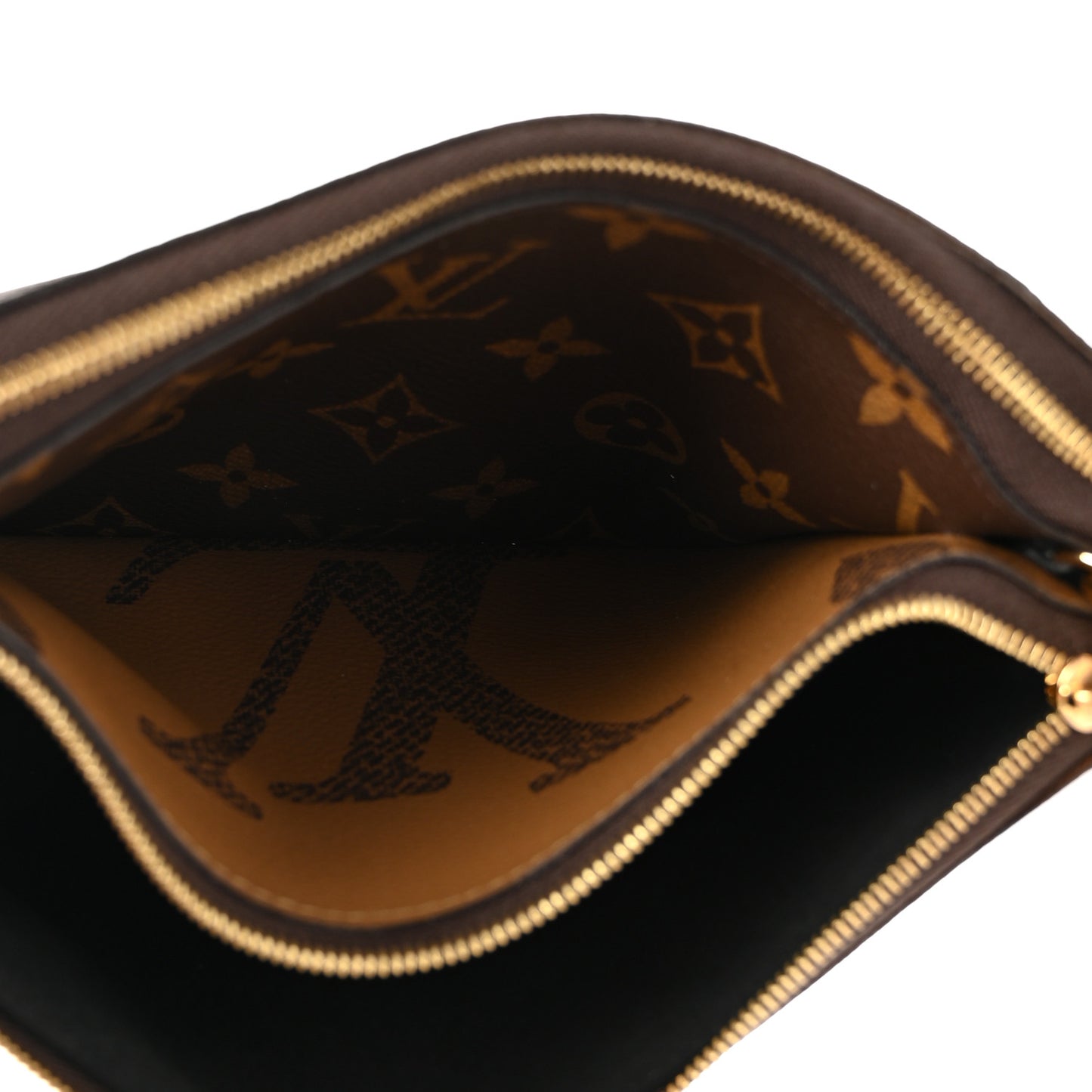 Reverse Monogram Giant Double Zip Pochette