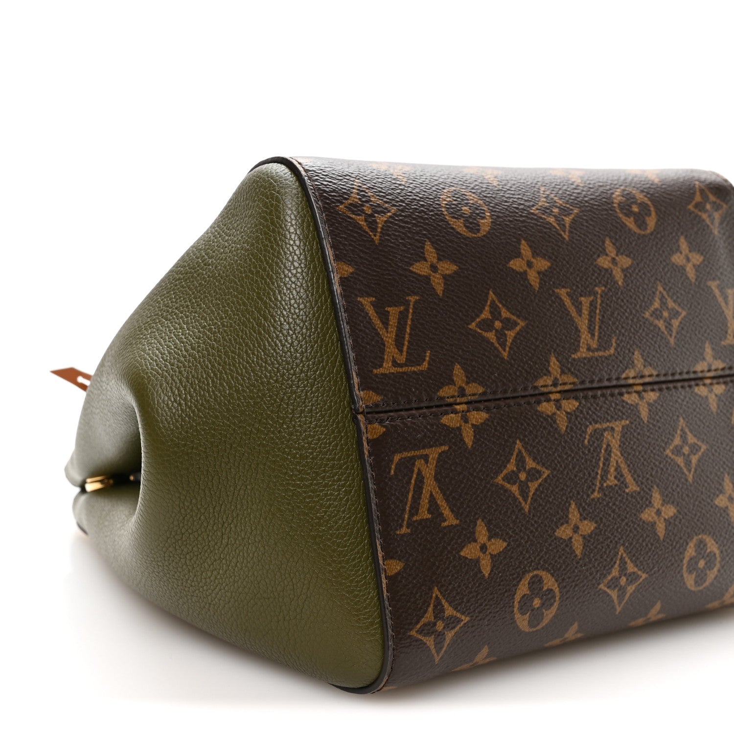 Louis Vuitton Calfskin Monogram Fold Tote PM Cream Khaki Black 10 of 11
