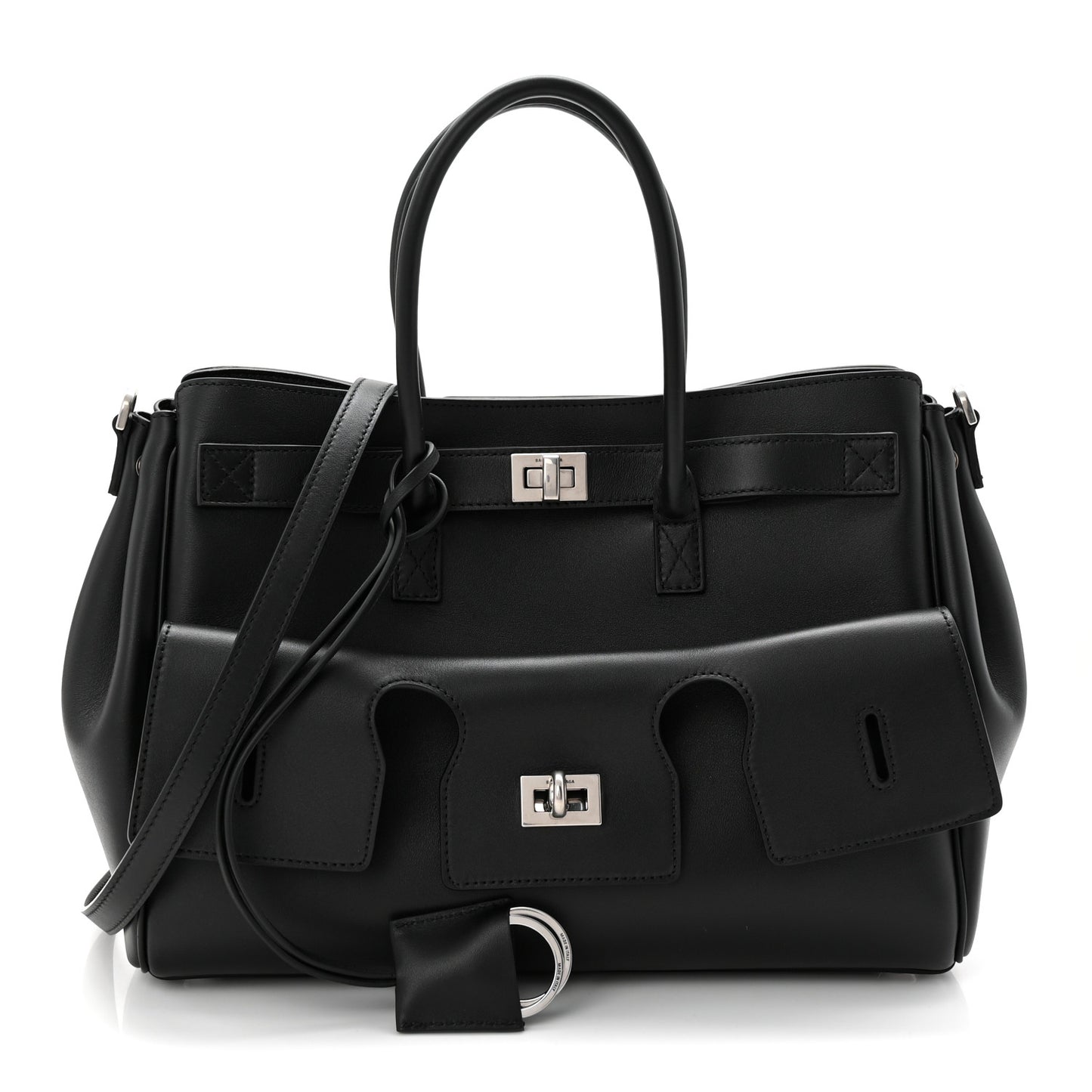 Smooth Calfskin Small Bel Air Carry All Bag Black