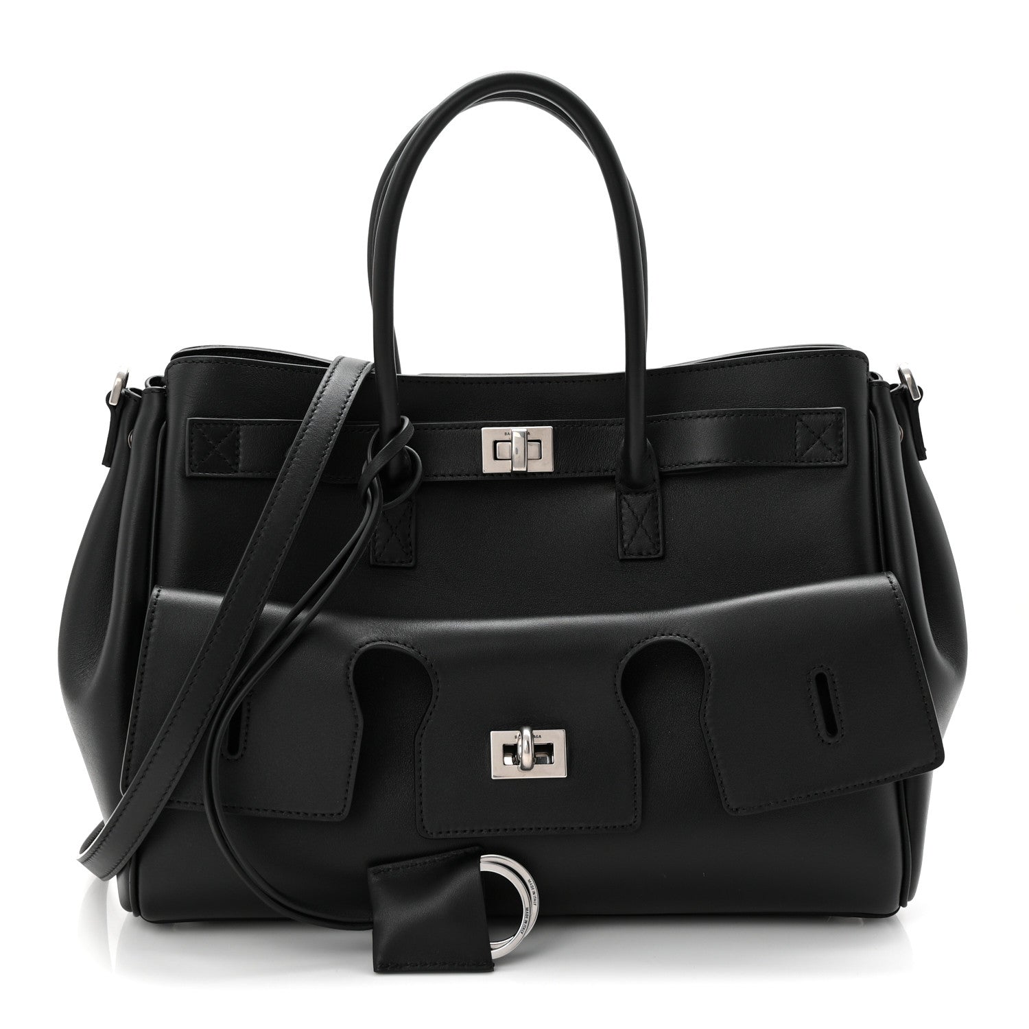 Balenciaga Smooth Calfskin Small Bel Air Carry All Bag Black 1 of 9