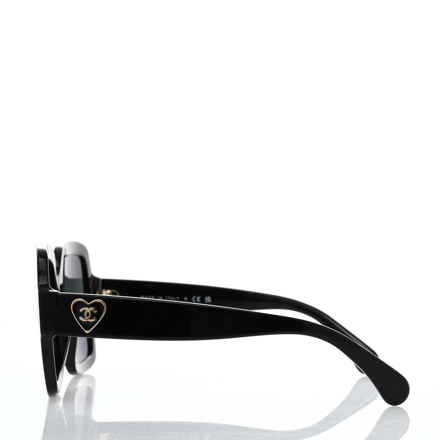Acetate Square Heart Sunglasses 5479 Black