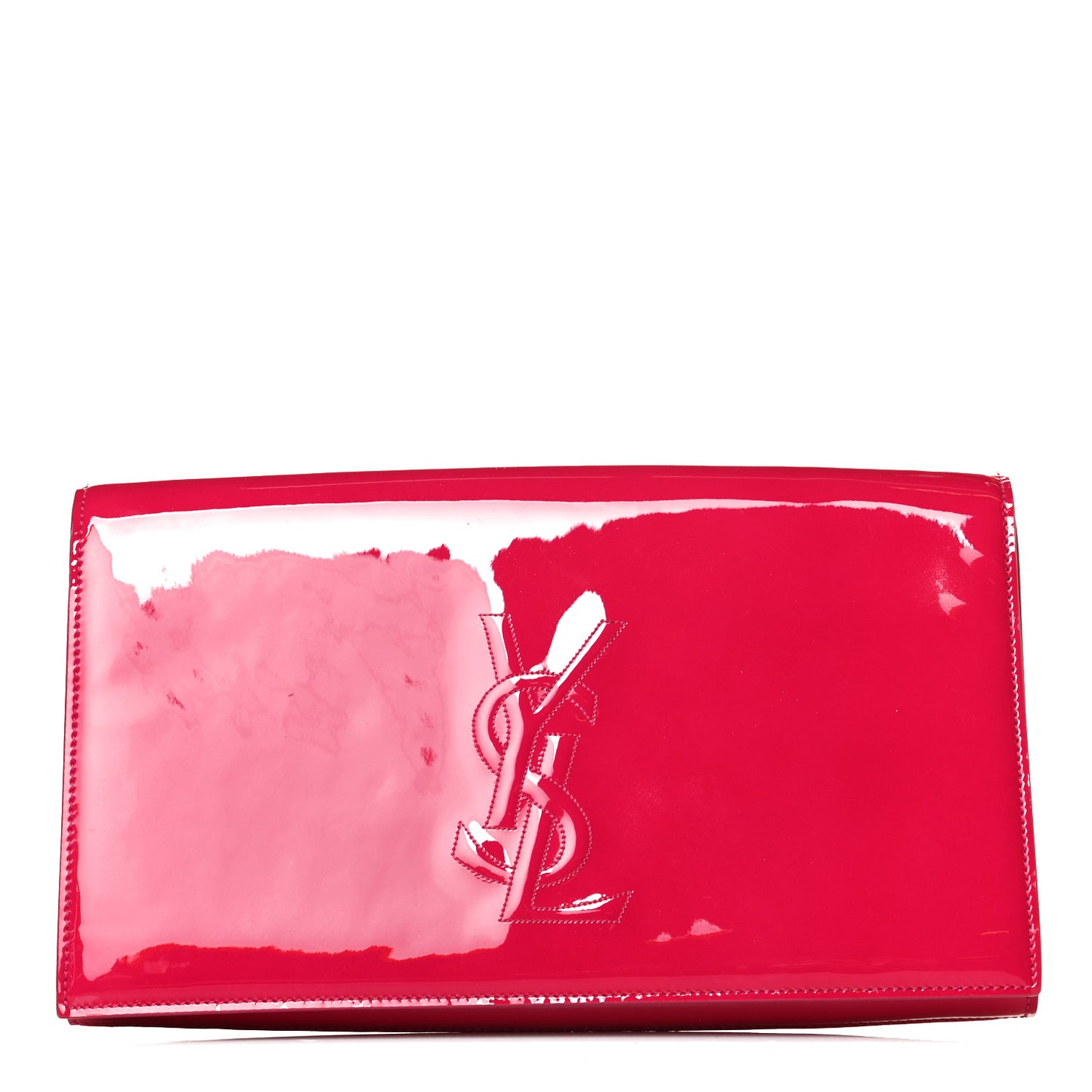 Patent Monogram Large Belle De Jour Clutch Fuchsia