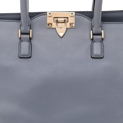 Valentino Garavani Vitello Rockstud Double Handle Tote London Stone 9 of 14