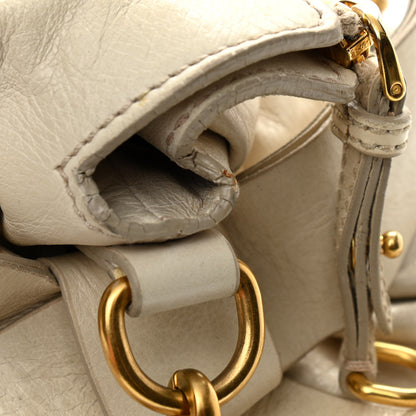 Miu Miu Vitello Lux Medium Bow Bag Talco 14 of 15