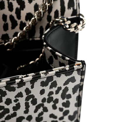 Saint Laurent Calfskin Leopard Small Monogram Kate Satchel White Black 12 of 12