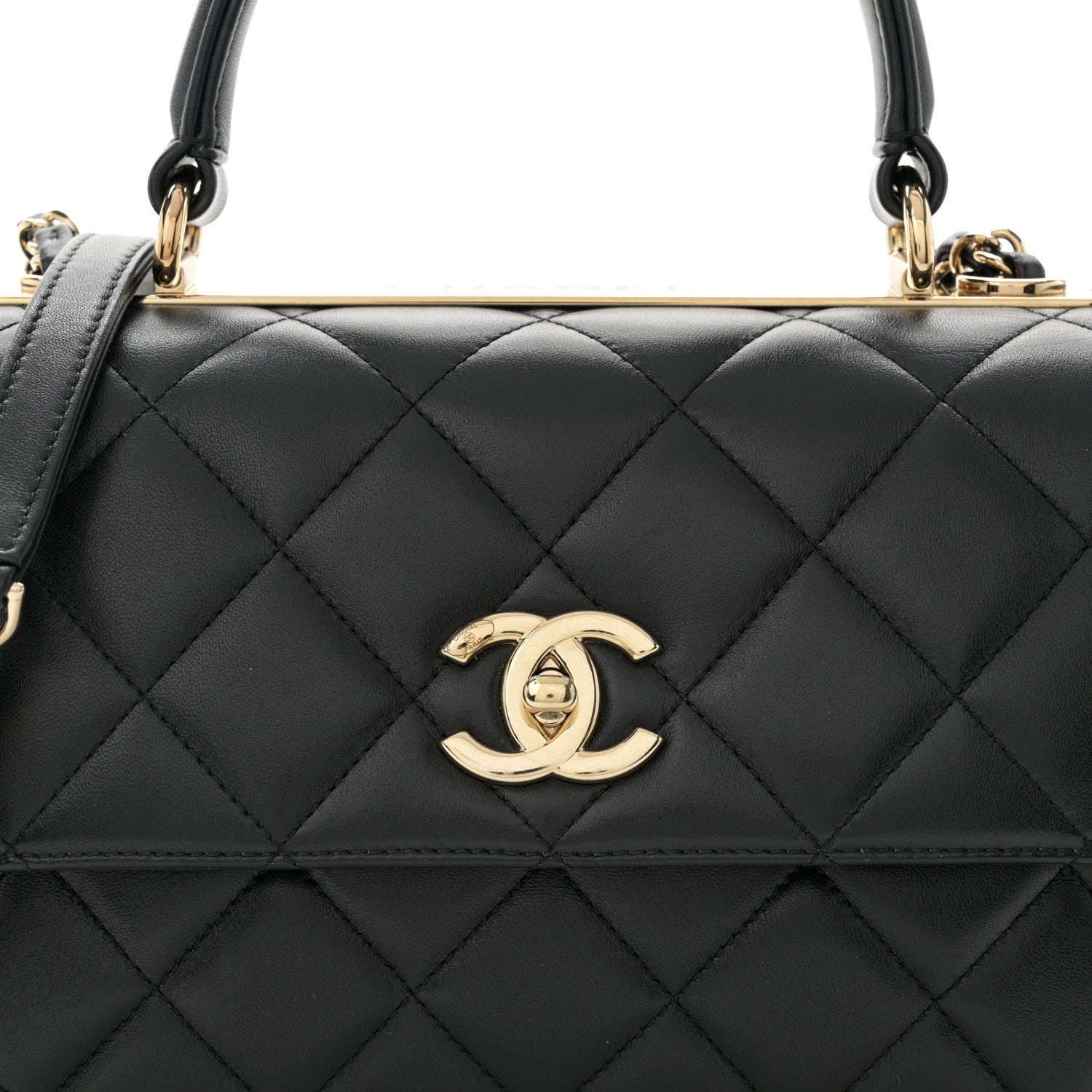 Chanel Lambskin Quilted Small Trendy CC Dual Handle Flap Bag Black 8 of 12